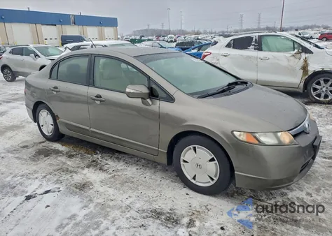 2007 Honda Civic Hybrid from USA, damaged, VIN JHMFA36287S008829